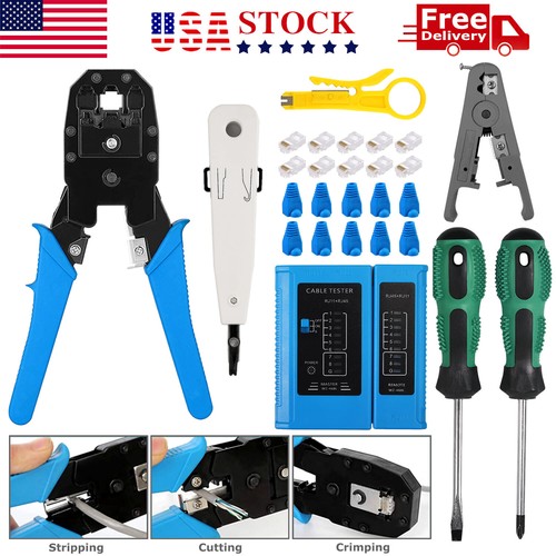 Rj45 crimping tool kit set - tool,